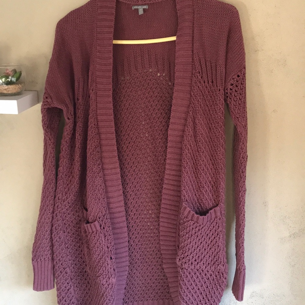Charlotte Russe long plum cardigan (S)